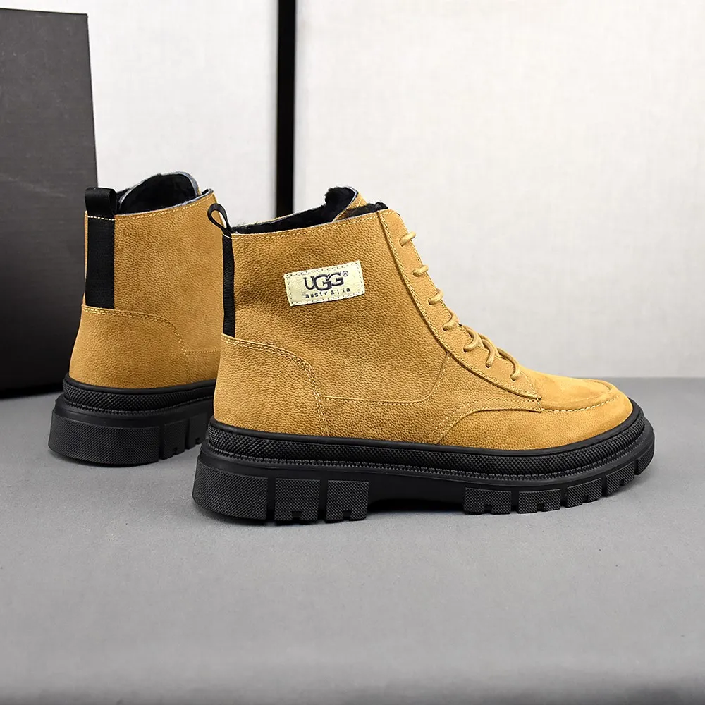 PP520🛜🛜🛜【ugg】The upper is made of waterproof nubuck, real wool lining, and non-slip rubber sole. Warm and comfortable, a must-have in winter! Men's size 38-44 (custom-made size 45 is non-refundable).